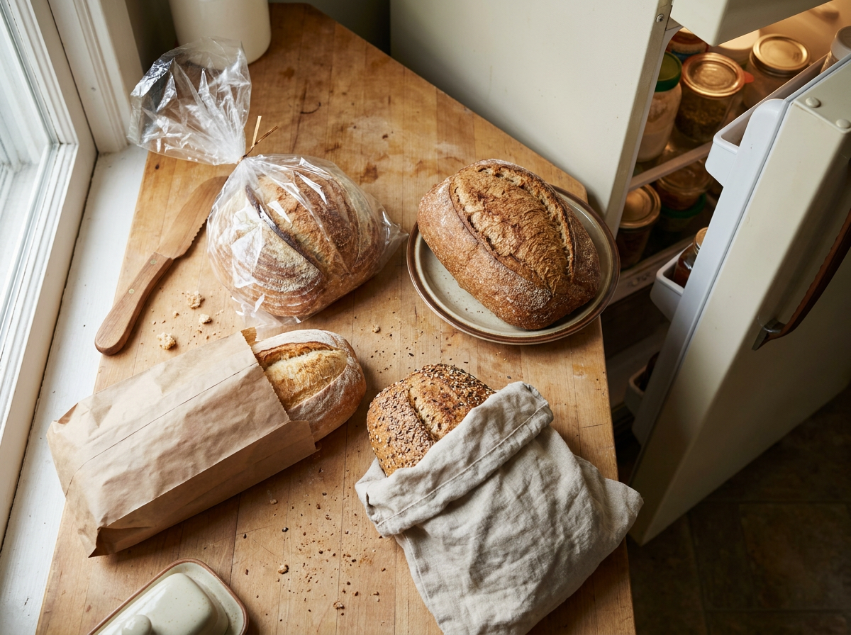 Same bread, different storage, very different results.