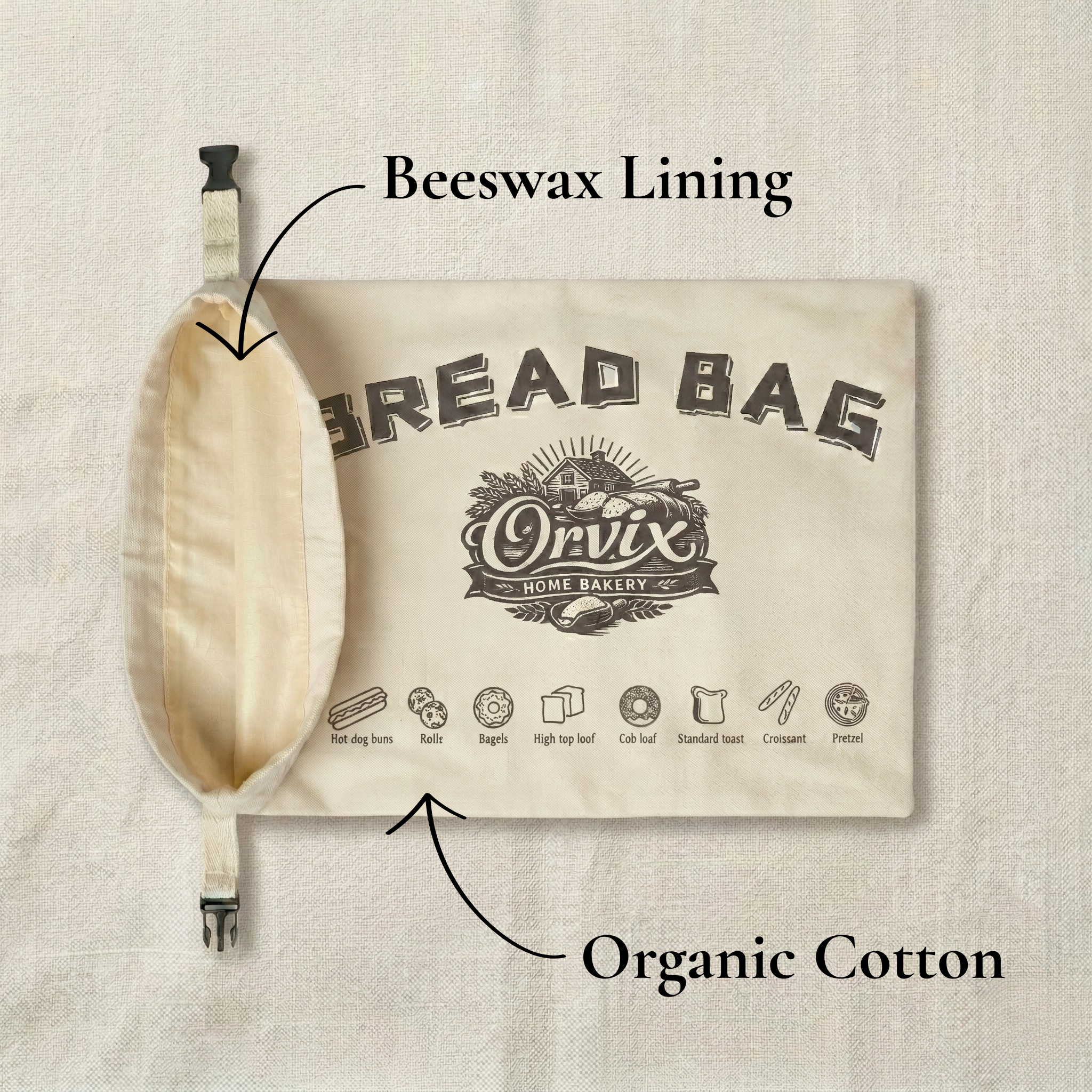 Orvix Beeswax Bread Bag