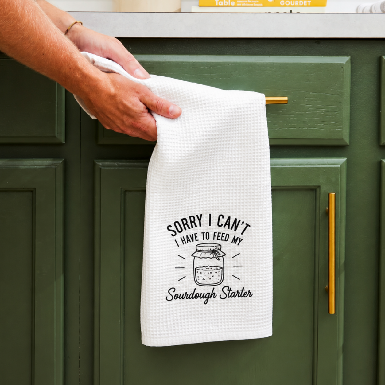 Kitchen Hand Towel — "Sorry I Can't"
